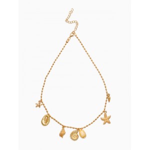 Колье «Морское дно», L=40 см, белое, цвет золотистый