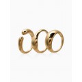 Набор колец «Новый стиль. Минимализм линий», 3 шт. размер МИКС, цвет золото
