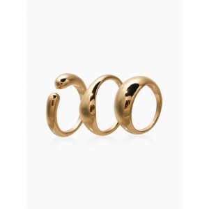 Набор колец «Новый стиль. Минимализм линий», 3 шт. размер МИКС, цвет золото