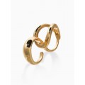 Кольцо на два пальца «Узел», металл, цвет золото, безразмерное