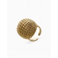 Кольцо металл «Шар сетка», цвет золото, безразмерное