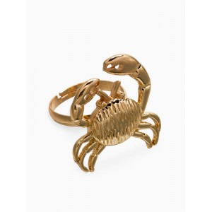 Кольцо «Краб», металл, безразмерное, цвет золото