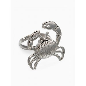 Кольцо «Краб», металл, безразмерное, цвет серебро