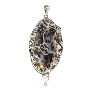 Кулон агат моховой 38*76мм. Кулон агат моховой 38*76мм.