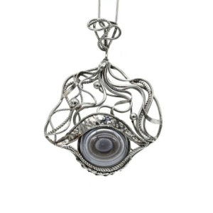 Кулон агат "Глаз" 48*48мм.