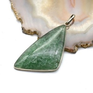 Кулон авантюрин зеленый "Грация" 29*54мм.