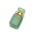 Парфюмерный флакон кулон из авантюрина зеленого 10*8*20мм