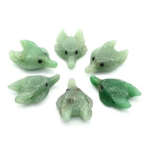 Кулон из авантюрина зеленого "Голова лисы" 38*24*10мм Кулон из авантюрина зеленого "Голова лисы" 38*24*10мм