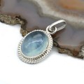 Кулон аквамарин 10*18мм.