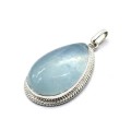 Кулон аквамарин 25*37мм.