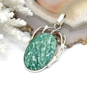 Кулон амазонит 26*38мм