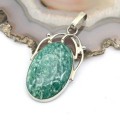 Кулон амазонит "Овал" 22*39мм
