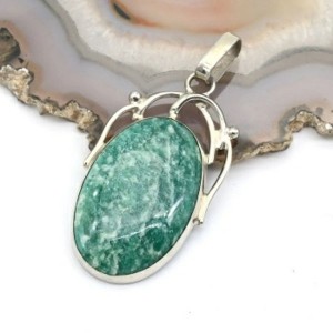 Кулон амазонит "Овал" 22*39мм
