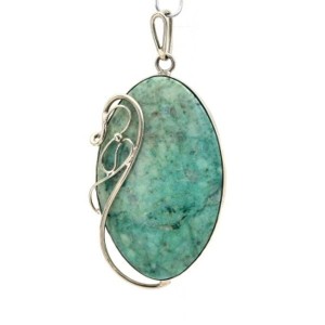 Кулон амазонит 36*59мм.