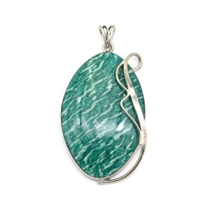 Кулон амазонит 34*54мм.
