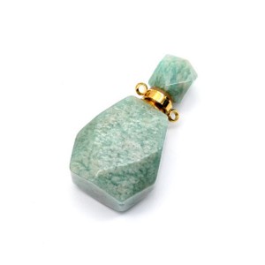 Парфюмерный флакон-кулон из амазонита 20*14*36мм