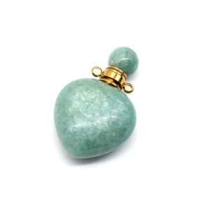 Парфюмерный флакон-кулон из амазонита 22*12*34мм