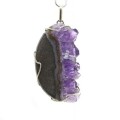 Кулон аметист 28*49мм