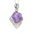 Кулон аметист 31*40мм.