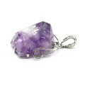 Кулон аметист 32*42мм.