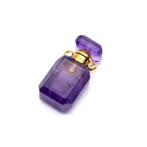 Парфюмерный флакон кулон из аметиста 10*8*20мм Парфюмерный флакон кулон из аметиста 10*8*20мм