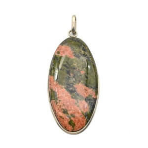 Кулон унакит "Овал" 27*53мм.