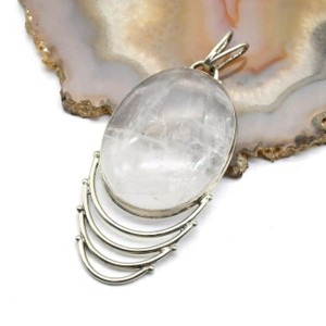 Кулон горный хрусталь 31*58мм.