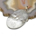 Кулон горный хрусталь "Овал" 33*46мм