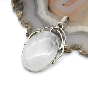 Кулон горный хрусталь 27*40мм.