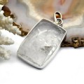Кулон горный хрусталь "Прямоугольник" 26*38мм