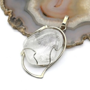 Кулон горный хрусталь 28*43мм.