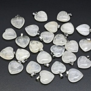 Кулон сердце из горного хрусталя 20*20мм Кулон сердце из горного хрусталя 20*20мм