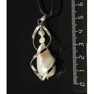 Кулон жемчуг барокко в спирали