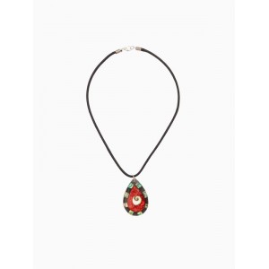 Кулон «Капля», 25.5 см, перламутр, чёрно-красный