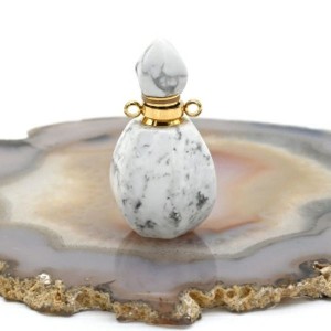 Парфюмерный флакон-кулон из кахолонга 17*17*34мм