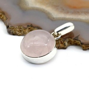 Кулон розовый кварц 16мм.