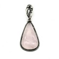 Кулон розовый кварц 22*40мм.