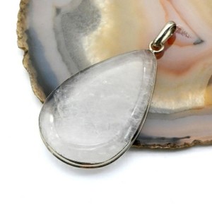 Кулон розовый кварц "Кварц" 29*43мм