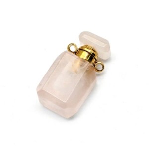 Парфюмерный флакон кулон из розового кварца 10*8*20мм Парфюмерный флакон кулон из розового кварца 10*8*20мм