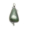 Кулон нефрит с эффектом кошачьего глаза 27*57мм.