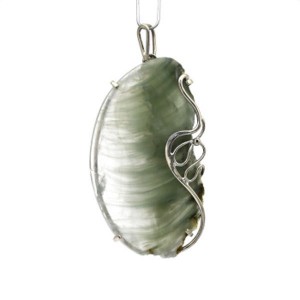 Кулон кошачий глаз 39*67мм