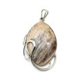Кулон солнечный камень 34*49мм