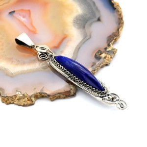 Кулон лазурит 10*56мм.