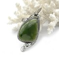 Кулон нефрит 23*44мм.