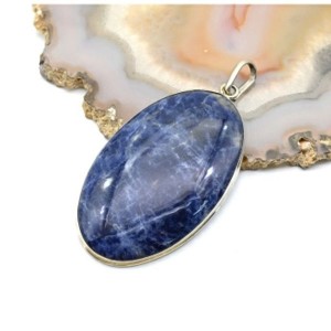 Кулон содалит "Овал" 30*48мм.