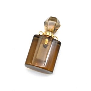 Парфюмерный флакон-кулон из раухтопаза 18*12*36мм (иск.)