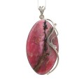 Кулон из родонита 31*58мм.