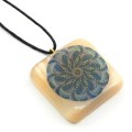 Мандала рисунок на селените квадрат 35мм на шнурке