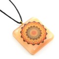 Мандала рисунок на селените квадрат 35мм на шнурке
