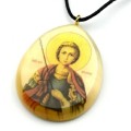 Оберег Георгий победоносец 32*47мм из селенита